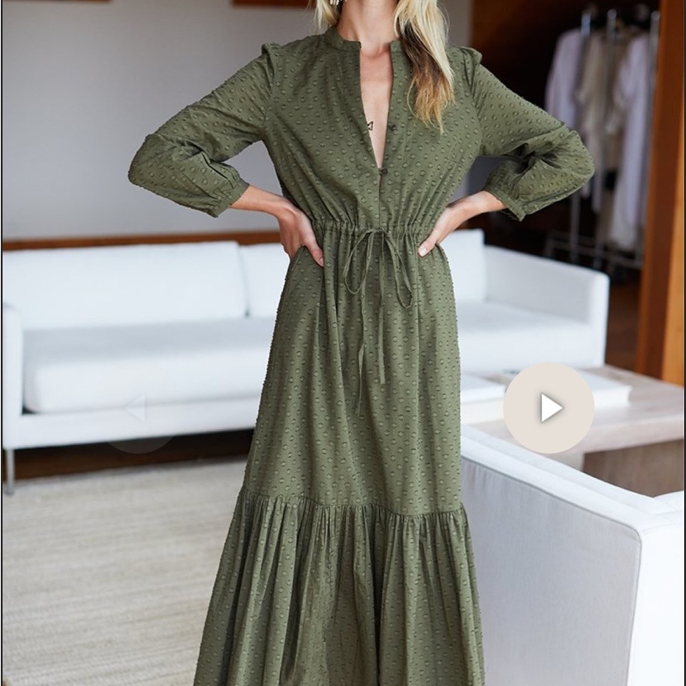 Emerson Fry Frances Dress in Moss Clipdot